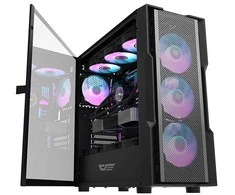 Darkflash DK431 Mesh kompiuterio korpusas + 4 ARGB ventiliatoriai - juodas