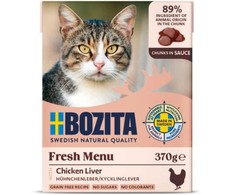 BOZITA Fresh Menu Vištienos kepenėlės padaže - šlapias kačių maistas - 370g