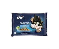 Konservuotas kačių ėdalas FELIX Fantastic žuvies sk., 4x85 g