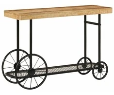 konsolinis stalas 112x36x76 cm medžio masyvo mango ir geležies