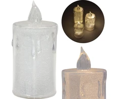 KOOPMAN dekoratyvinė LED žvakė 10,5 cm balta