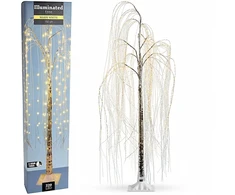KOOPMAN DEKORATYVINIS MEDELIS GLUOSNIS 220 LED AUKŠTIS 150CM LAIKMATIS SIDABRINIS 140822