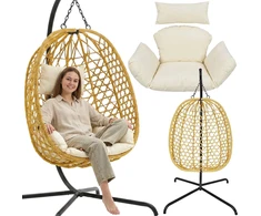 KOOPMAN kabanti pakabinamasis fotelis 105x195 cm ruda