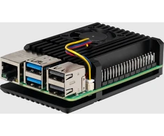 Joy-IT Aluminiumcase for Raspberry Pi 5 - juodas, Armor Case Block Active