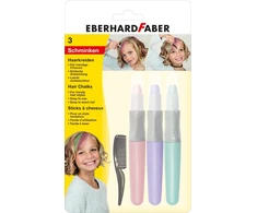 Kreidelės plaukams EberhardFaber Pastell, 3vnt