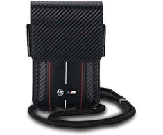 Bag BMW BMPSP15XMSCAKR Wallet Bag juodos spalvos Carbon Raudona Stripes