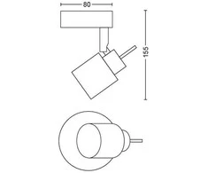 Pakabinamas šviestuvas Kryptinis šviestuvas PHILIPS MERANTI 5031017E7, 35 W, GU10