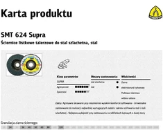 KLINGSPOR FLAP RATAS NERŪDIJANČIO PLIENO IŠGŪBĖS 125mm P 80 SMT624 SUPRA IŠGŪBĖS 10 + 2vnt.