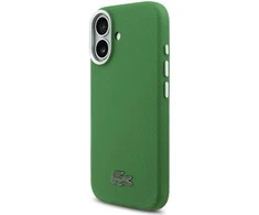 Lacoste Iconic Petit Pique Metal Logo MagSafe dėklas skirtas Apple iPhone 17 žalios spalvos