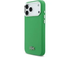 Lacoste Iconic Petit Pique Metal Logo MagSafe dėklas skirtas Apple iPhone 17 Pro Max žalios spalvos