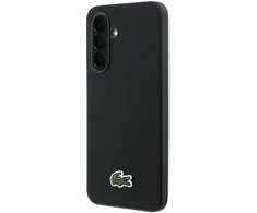 Lacoste Iconic Petit Pique Woven Logo MagSafe dėklas skirtas Samsung Galaxy A37 juodos spalvos