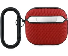 Lacoste Petit Pique Croc Logo Patch dėklas skirtas AirPods 4 raudonos spalvos