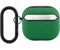 Lacoste Petit Pique Croc Logo Patch dėklas skirtas AirPods 4 žalios spalvos