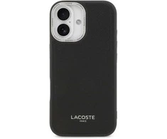 Lacoste PU Leather Champs Elysees MagSafe dėklas skirtas Apple iPhone 17 juodos spalvos