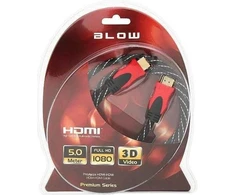 Laidas BLOW HDMI M, HDMI M, 5m, juodas/raudonas 92-057