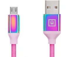 Laidas REAL-EL Premium USB A – Micro USB Rainbow 1m, vaivorykštės spalvos