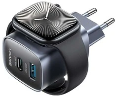 Laidinis įkroviklis USAMS CC293 T67 20W iWatch 1xUSB-C 1xUSB-A tarnish