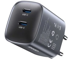 Laidinis įkroviklis USAMS CC305 T66 45W GaN 2xUSB-C tarnish