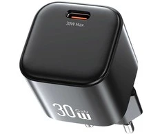 Laidinis įkroviklis USAMS JO Series CC262 30W USB-C + 1m USB-C/Lightning kabelis baltos spalvos