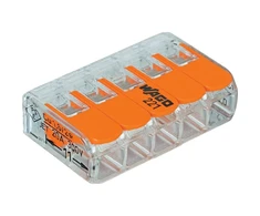 Laidų jungė Wago 221-415/5 5 x 0,02-4 mm², 450 V, 5 vnt.