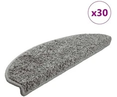 Laiptų kilimėliai, 30 vnt., pilki, 65x21x4 cm, dideli, pusapvaliai
