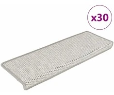Laiptų kilimėliai Lipni Sisal-Look 30 vnt 65x21x4 cm Platina