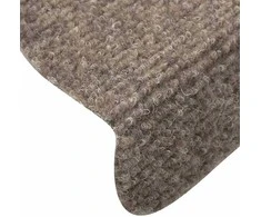 Laiptų kilimėliai, lipnūs, 30 vnt., 56x17x3 cm, smėlio spalvos, pusapvaliai