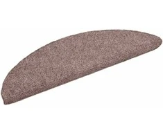 Laiptų kilimėliai, lipnūs, 30 vnt., 56x17x3 cm, šviesiai rudos spalvos, pusapvaliai