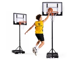 Laisvai pastatomas reguliuojamas krepšinio stovas iki 210 cm su lenta ir lanku MOVEPRO