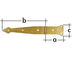 Lankstas vartams Domax 612301/816301, 30 cm, 0.2 cm, aukso