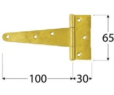 Lankstas vartams Domax ZT 100 8181, 3 cm, 0.2 cm, aukso