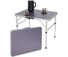Enero Camp Sulankstomas kempingo staliukas 75x55x25–59 cm pilkas
