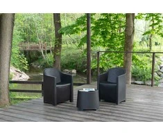 Lauko baldų komplektas Progarden LUNA, antracito, 2 vietų