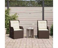 Lauko baldų komplektas Sodo suolas 2 pcs Ruda poliratanas