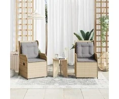 Lauko baldų komplektas Sodo suolas 2 pcs Smėlio poliratanas