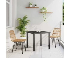Lauko baldų komplektas Sodo valgomojo komplektas 3 pcs Ruda
