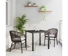 Lauko baldų komplektas Sodo valgomojo komplektas 3 pcs Ruda