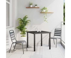 Lauko baldų komplektas Sodo valgomojo komplektas 3 pcs Antracitas