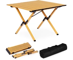 Lauko baldų komplektas Sulankstomas kempingo stalas 60×60 cm su nešiojimo krepšiu, MultiGarden