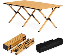 Lauko baldų komplektas Sulankstomas stovyklavimo stalas 120×60 cm su nešiojimo krepšiu, MultiGarden