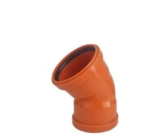 Lauko kanalizacijos dvimovė alkūnė Magnaplast, Ø 110 mm, 45°