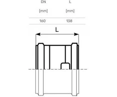Lauko kanalizacijos remontinė mova Magnaplast, Ø 160 mm