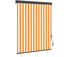Lauko roletas, baltos ir oranžinės spalvų, 140x250cm