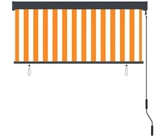 Lauko roletas, baltos ir oranžinės spalvų, 140x250cm
