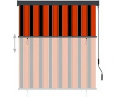 Lauko roletas, oranžinės ir rudos spalvų, 140x250cm