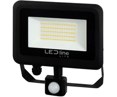 Lauko šviestuvas su judesio davikliu LED 100W neutraliai balta 230Vac, 10000lm, IP65, juodas, PHOTON, LED LINE