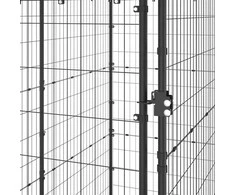 Lauko voljeras šunims su stogu, 110x220x180cm, plienas