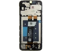 Dėklas LCD ekranas + jutiklinis blokas + priekinis dangtelis Samsung A146 Galaxy A14 5G Juodas (pakeitimų paketas)