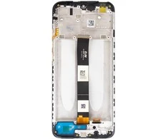 LCD Ekranas + Touch Unit + priekinis dangtelis skirtas Xiaomi Redmi 9A/9C/9AT Juodas (Service Pack)