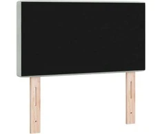 LED galvūgalis su LED juostelėmis Šviesiai pilka 80 cm Aksomas